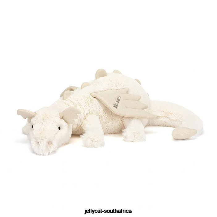 570 Toy Personalised Snow Dragon Huge White Jellycat