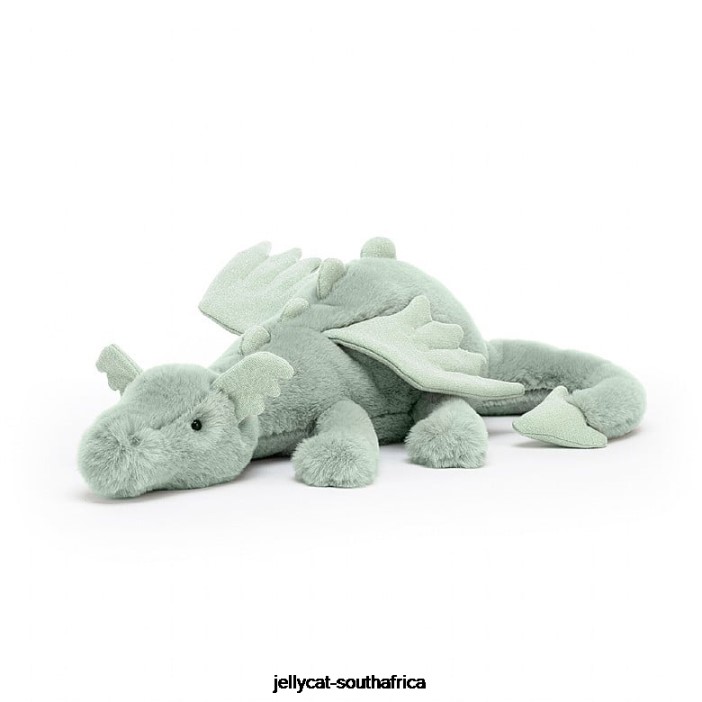 585 Toy Sage Dragon Pale Green Jellycat