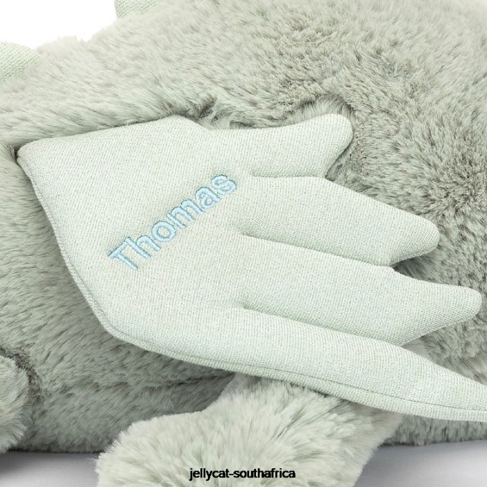 646 Toy Personalised Sage Dragon Huge Pale Green Jellycat