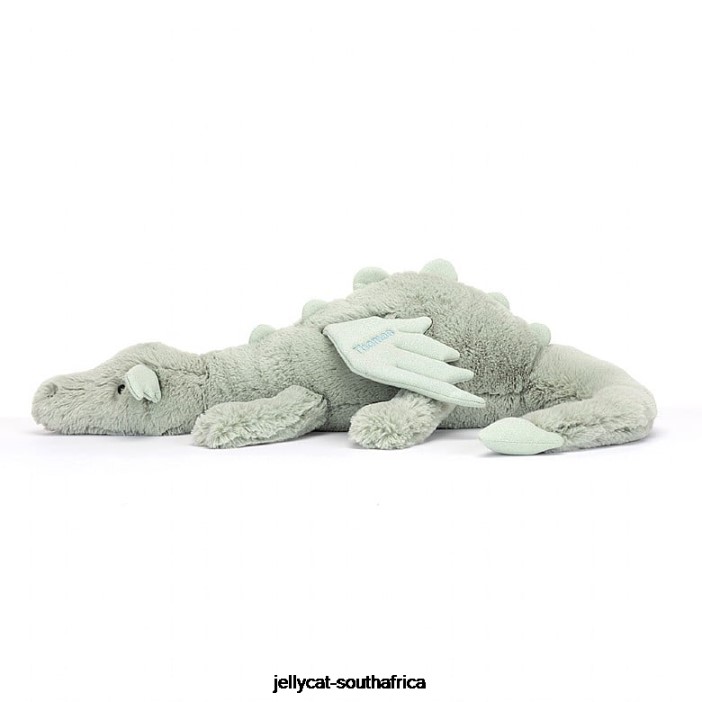 646 Toy Personalised Sage Dragon Huge Pale Green Jellycat