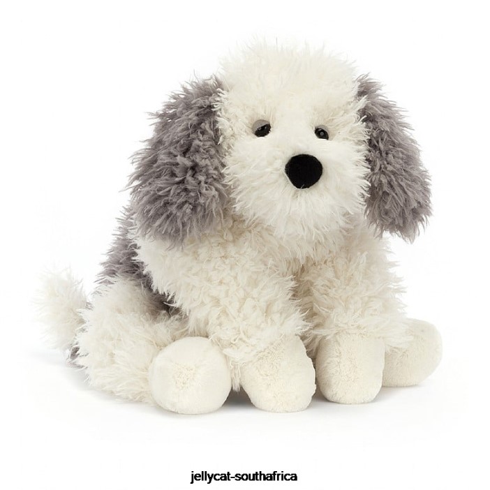 403 Toy Floofie Sheepdog Grey and White Jellycat