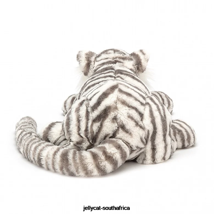 476 Toy Sacha Snow Tiger Grey and White Jellycat