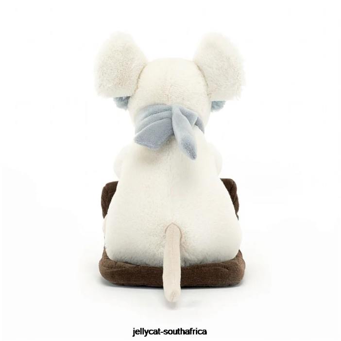 186 Toy Merry Mouse Sleighing Cream Jellycat