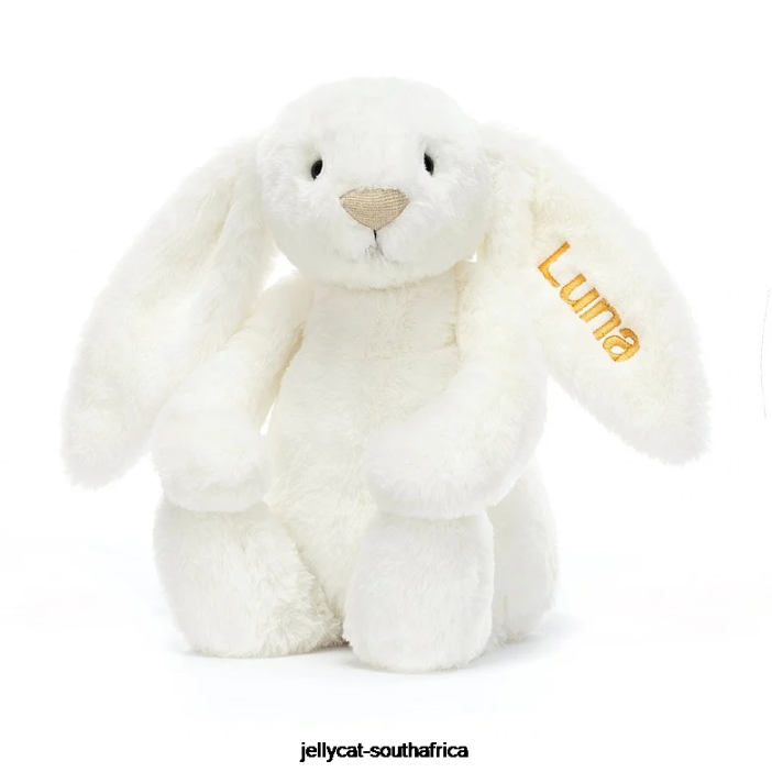 228 Toy Personalised Bashful Luxe Bunny Luna Medium White Jellycat