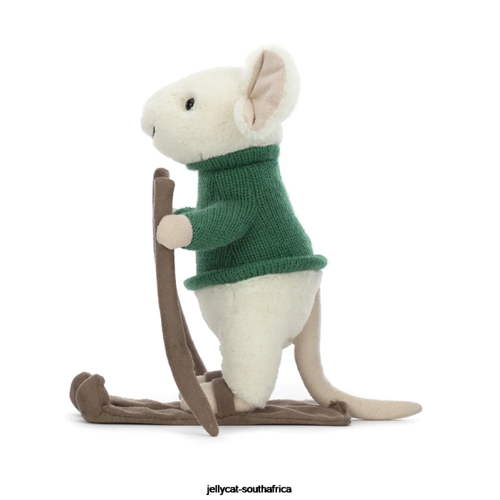 233 Toy Merry Mouse Skiing Green Jellycat