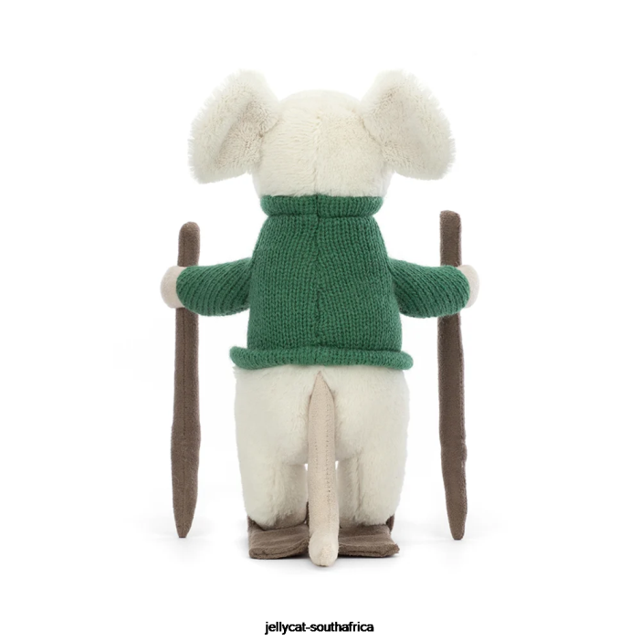 233 Toy Merry Mouse Skiing Green Jellycat