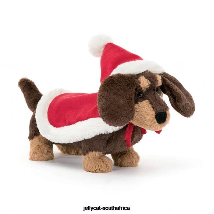 29 Toy Winter Warmer Otto Sausage Dog Brown Jellycat