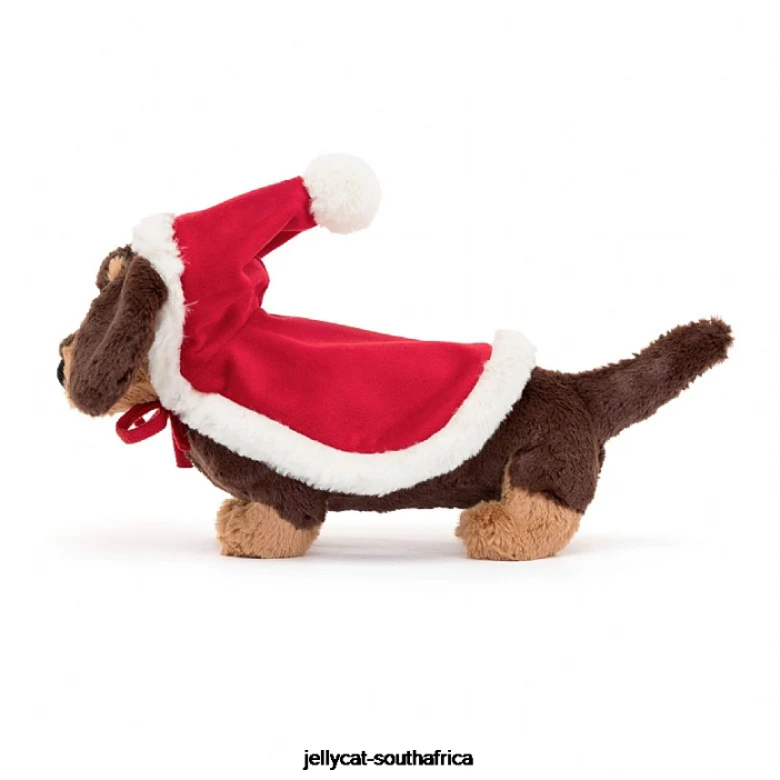 29 Toy Winter Warmer Otto Sausage Dog Brown Jellycat