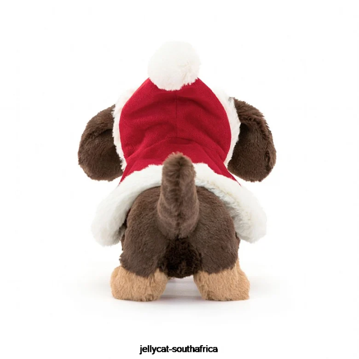 29 Toy Winter Warmer Otto Sausage Dog Brown Jellycat