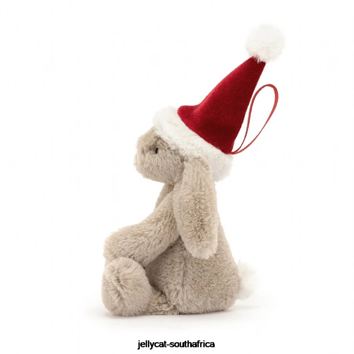 347 Toy Bashful Christmas Bunny Decoration Beige Jellycat