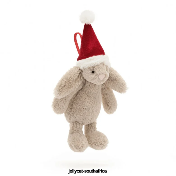 347 Toy Bashful Christmas Bunny Decoration Beige Jellycat