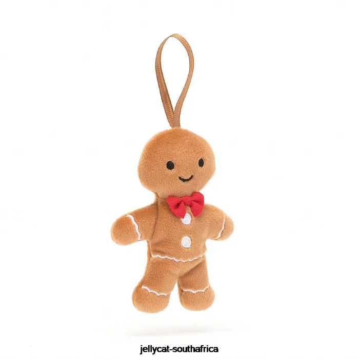 671 Toy Festive Folly Gingerbread Fred Beige Jellycat