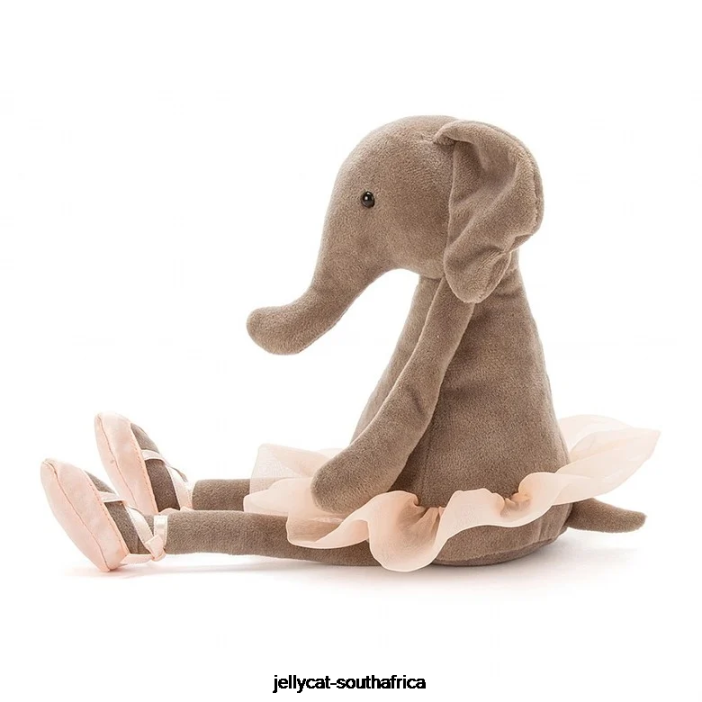 340 Toy Dancing Darcey Elephant Grey Jellycat