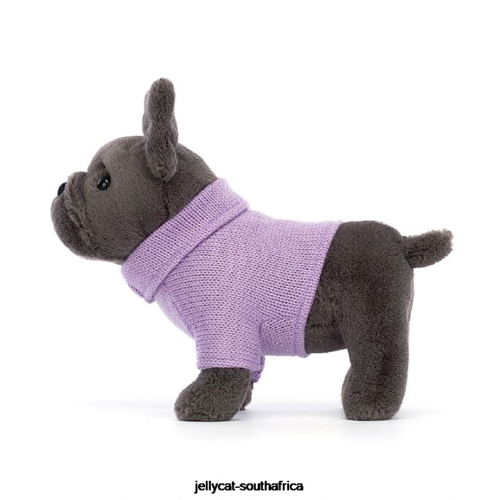 540 Toy Sweater French Bulldog Purple Ink Jellycat