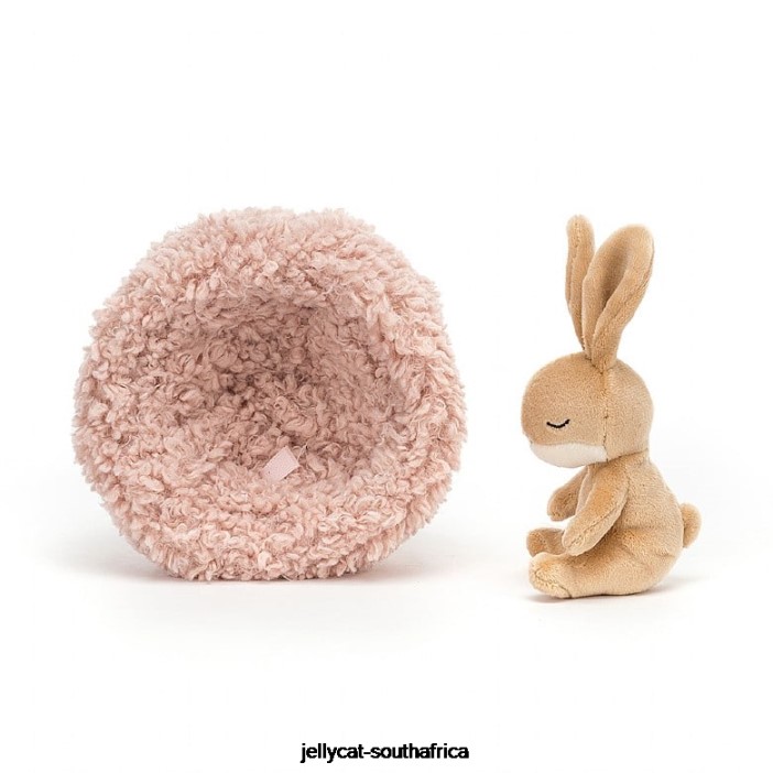 127 Toy Hibernating Bunny Beige Jellycat