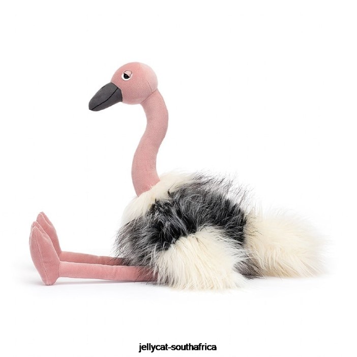441 Toy Ramonda Ostrich Grey Jellycat