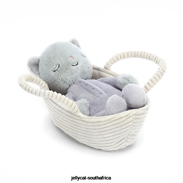 407 Toy Rock-a-Bye Kitten Grey Jellycat