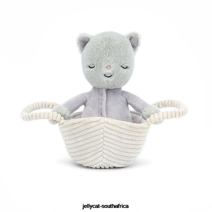 407 Toy Rock-a-Bye Kitten Grey Jellycat