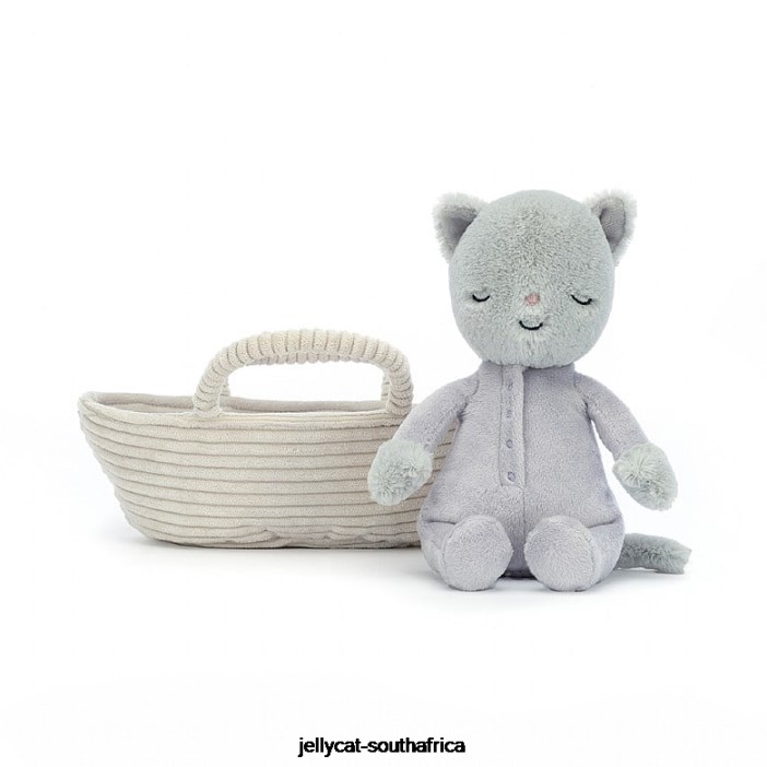 407 Toy Rock-a-Bye Kitten Grey Jellycat