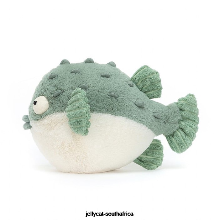 112 Toy Pacey Pufferfish Blue and Cream Jellycat