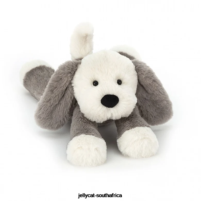 260 Toy Smudge Puppy Grey and White Jellycat