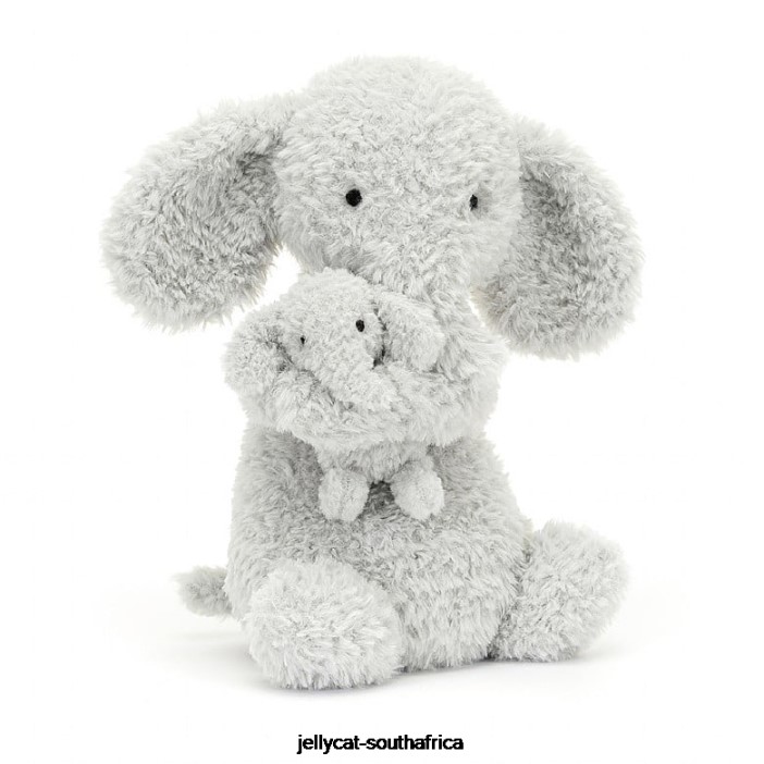 349 Toy Huddles Elephant Grey Jellycat