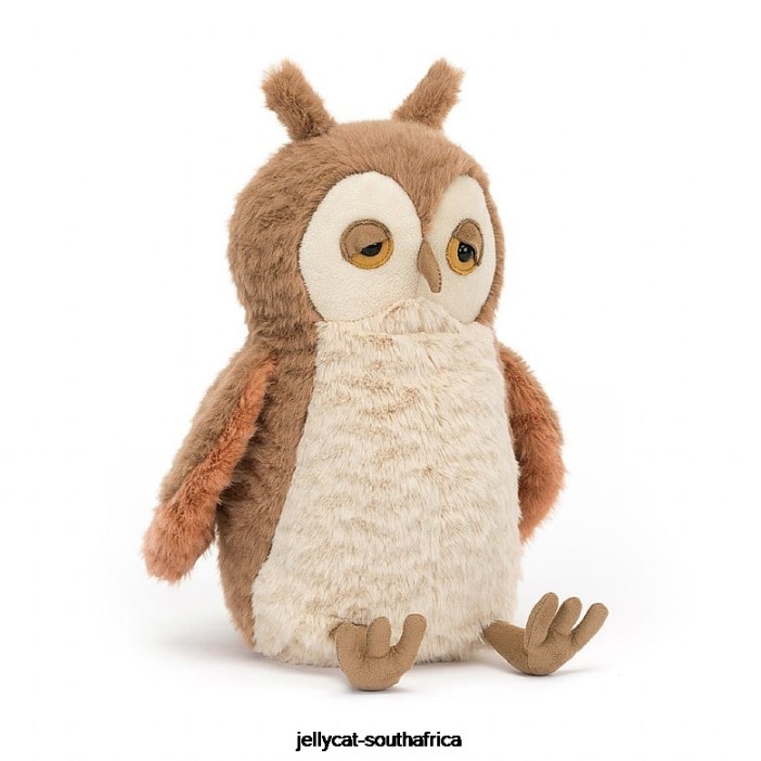 372 Toy Oakley Owl Brown and White Jellycat