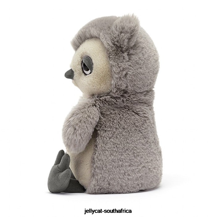 494 Toy Snoozling Owl Grey and White Jellycat