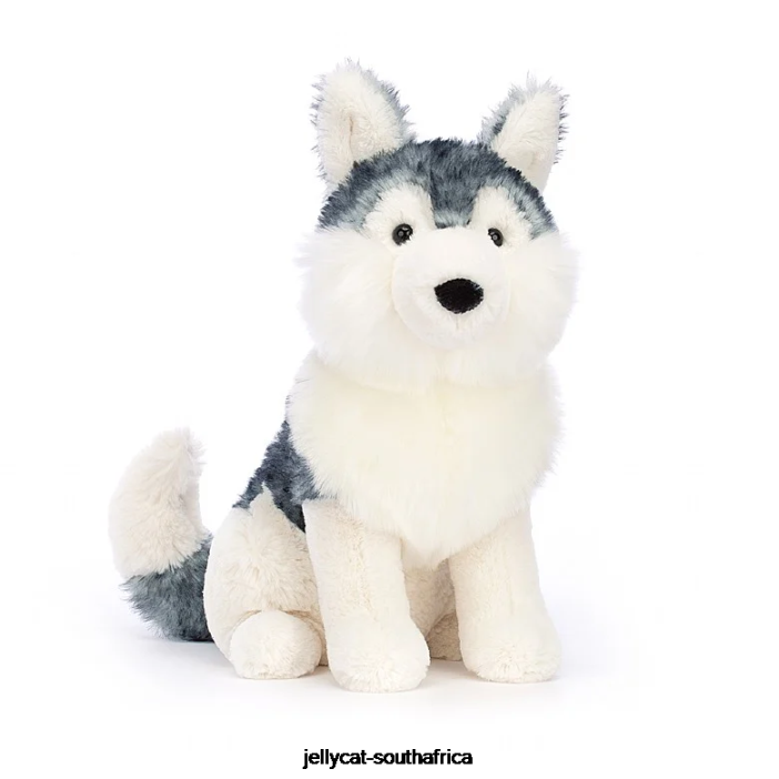 632 Toy Jackson Husky Grey and White Jellycat