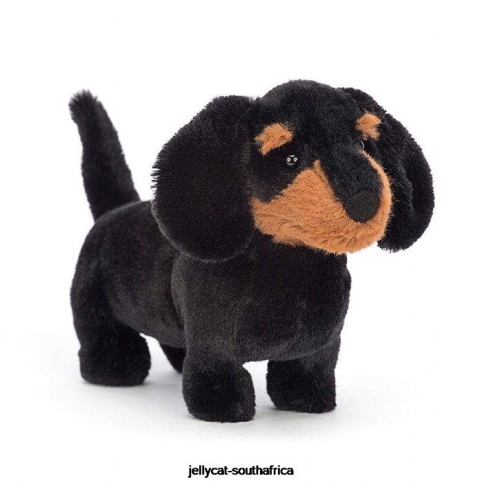 721 Toy Freddie Sausage Dog Black Jellycat
